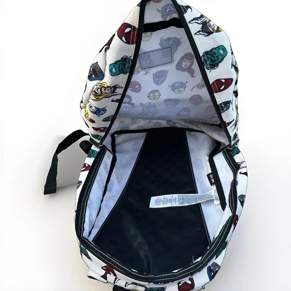 Vans x Marvel Backpack With Superheroes Spiderman Black Panther Hulk Thor - EUC